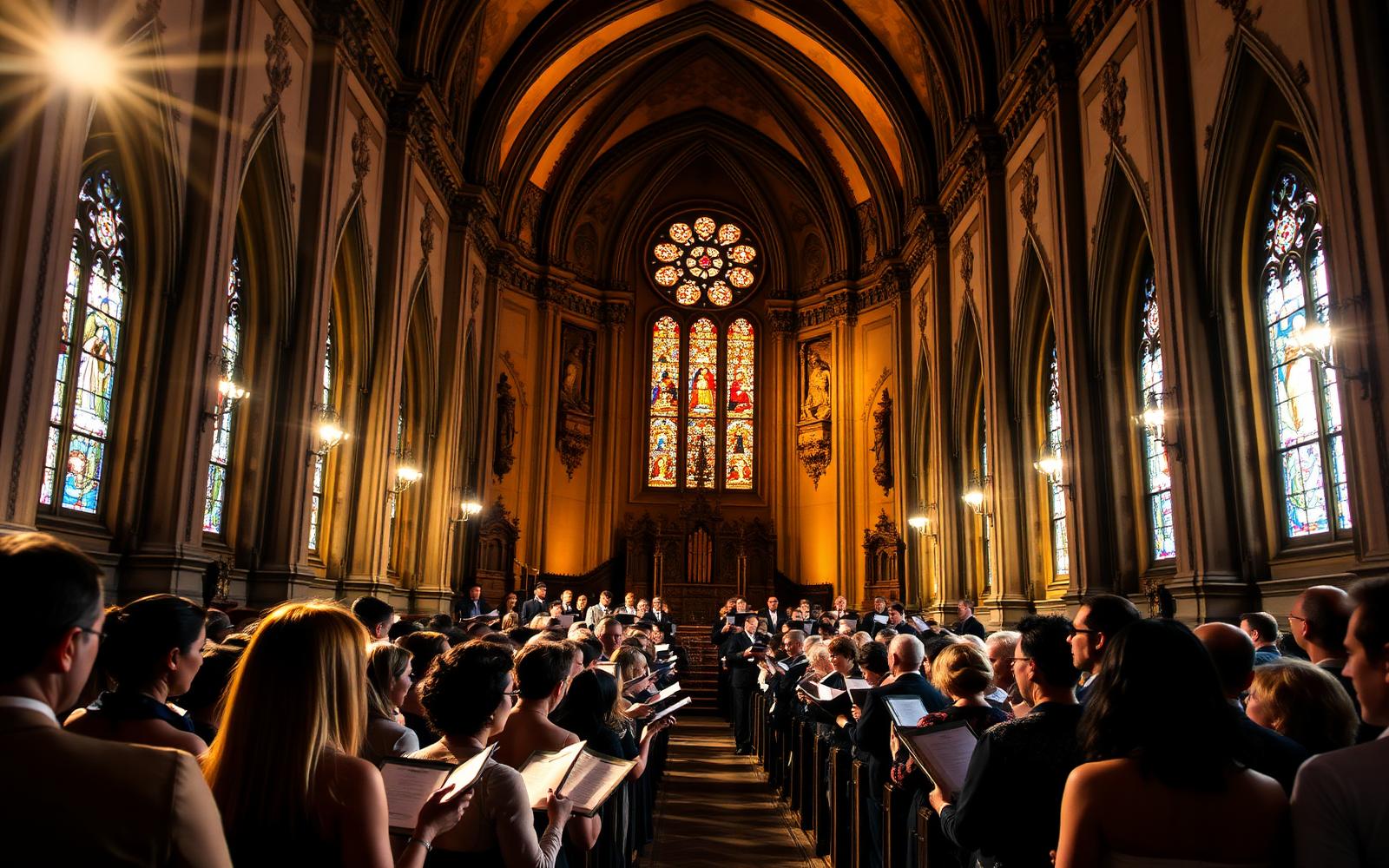 Choir performing